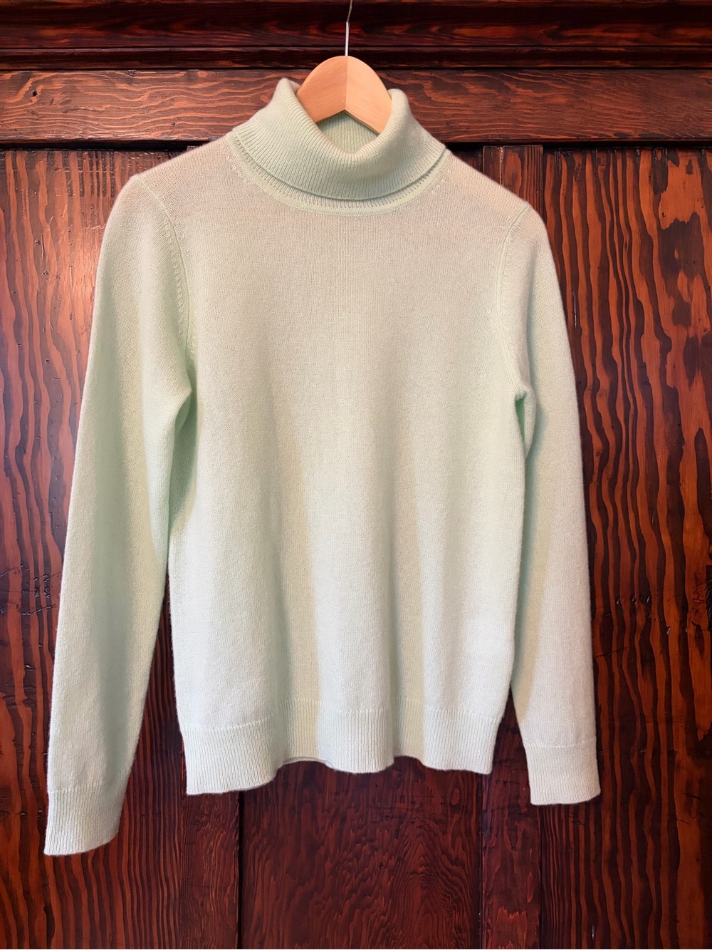 Charter Club Mint Green 100% Cashmere Turtleneck Sweater